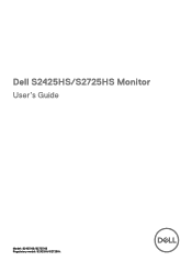 Dell S2425HS Monitor Users Guide