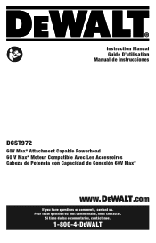 Dewalt DCST972X1 Instruction Manual