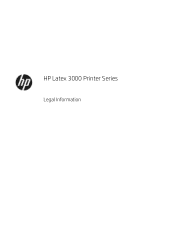 HP Latex 3000 Legal Information
