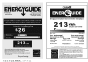 RCA RFR283-D Energy Label