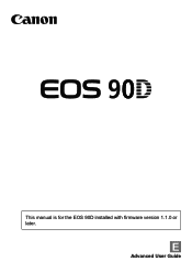 Canon EOS 90D Advanced User Guide