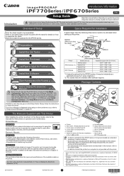 Canon imagePROGRAF iPF770 Setup Guide
