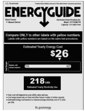 Frigidaire FFFC05M1TW Energy Guide