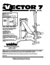 Weider 2172 Vector 7 Owners Manual
