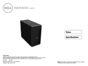 Dell Inspiron Desktop Inspiron 3847 Specifications