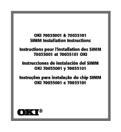 Oki OKIPAGE18 OKI 70035001 & 70035101 SIMM Installation Instructions