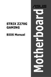 Asus ROG STRIX Z270G GAMING STRIX Z270G GAMING BIOS ManualEnglish