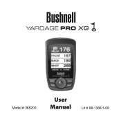 Bushnell Yardage Pro XG Owner's Manual