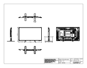 NEC P553-DRD Mechanical Drawing with stand