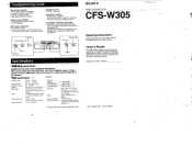 Sony CFS-W305 Users Guide