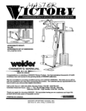 Weider Vx20 Victory English Manual