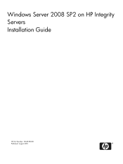HP Integrity BL890c Installation Guide, Windows Server 2008 SP2 v7.0