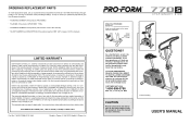 ProForm S770 Bike English Manual