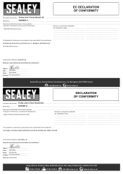 Sealey 3000SER Declaration of Conformity