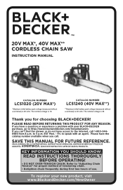 Black & Decker LCS1020 Type 1 Manual - LCS1020