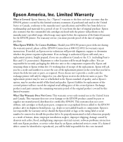 Epson Stylus C40S Warranty Statement