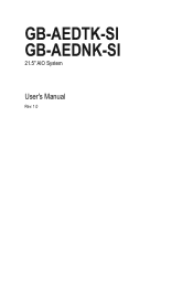 Gigabyte GB-AEDT Manual
