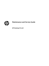 HP Desktop Pro 300 Maintenance and Service Guide