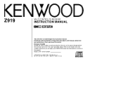Kenwood Z919 User Manual