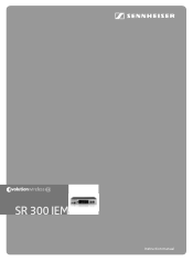 Sennheiser SR 300 IEM G3 Instructions for use