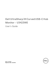 Dell U3423WE UltraSharp 34 Curved USB-C Hub Monitor - Users Guide