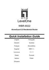 LevelOne WBR-6022 Quick Install Guide