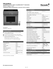 Thermador PRL364NLH Product Specs