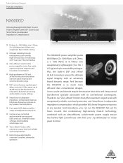Behringer NX6000D Product Information Document
