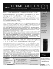 Dell VNX VG8 VNX2-VNXe-Unity-SC Uptime Bulletin for Q1 2019