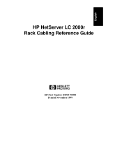 HP D5970A HP Netserver LC 2000r Rack Cabling Reference Guide