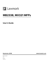 Lexmark MX321 Users Guide PDF