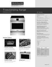 Frigidaire FPEH3077RF Product Specifications Sheet