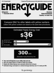 Frigidaire FRYB4623AS Energy Guide