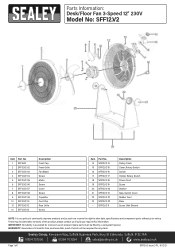 Sealey SFF12 Parts Diagram