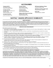 Maytag MER7765WW Warranty Information