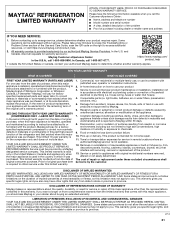 Maytag MRT318FZDM Warranty Information
