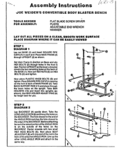 Weider Wb-5 Bench English Manual
