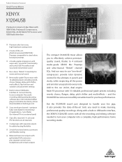 Behringer X1204USB Product Information Document