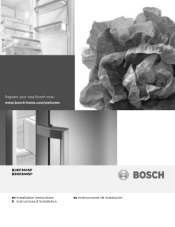 Bosch B30IR800SP Installation Instructions