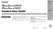 Canon PowerShot A2600 Silver User Guide