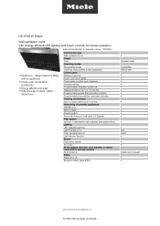 Miele DA 6798 W Shape Product sheet
