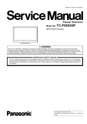 Panasonic THP50X20 Service Manual