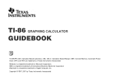 Texas Instruments TI86 User Manual