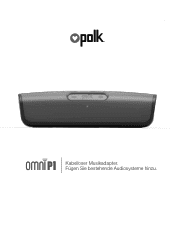 Polk Audio Omni P1 Omni P1 Owner's Manual - German