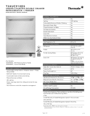 Thermador T24UC910DS Product Spec Sheet