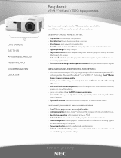 NEC VT491 VT49/490/590 spec sheet