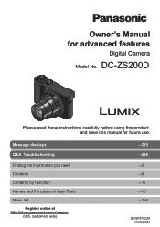 Panasonic DC-ZS200D Advanced Owners Manual