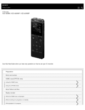Sony ICD-UX560 Help Guide Printable PDF