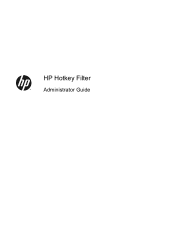 HP mt21 Hotkey Filter Administrator Guide