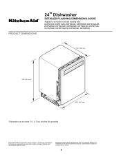 KitchenAid KDTM704LPA Dimension Guide